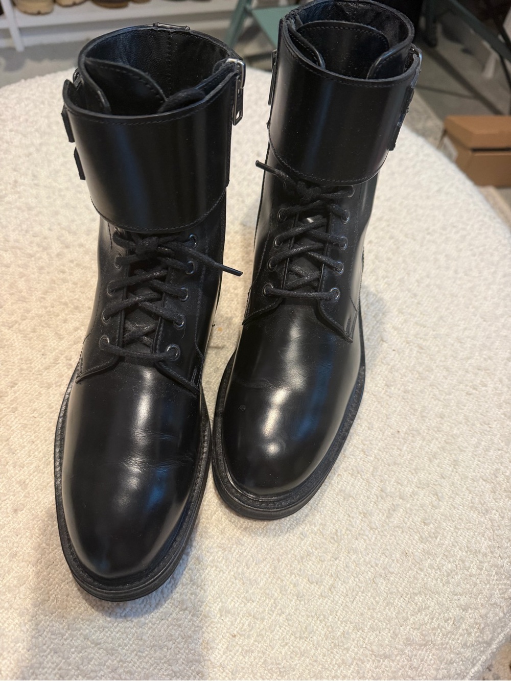 Allsaints Brigade Leather Boots View 5